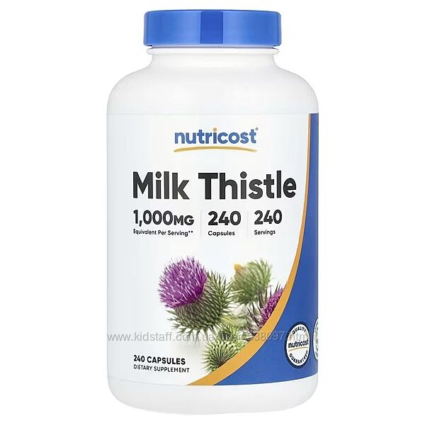 Nutricost Расторопша. 1000 мг, 240 капсул