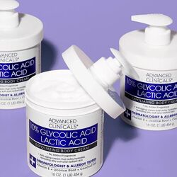 Advanced Clinicals 10 гликолевая кислота молочная кислота крем для тела