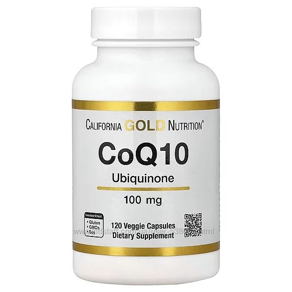 California Gold Nutrition коэнзим Q10 убихинон класса USP. 100 мг, 120 кап.