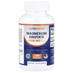 Vitamatic оротат магния. 180 капсул 500 мг в 1 капсуле