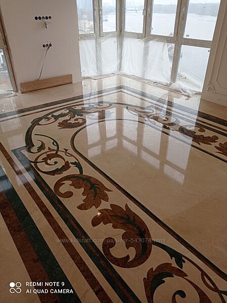 Шліфовка, поліровка мармурових підлог Київ