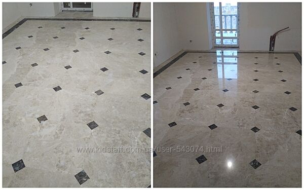 Шліфування полірування мармурової підлоги Київ