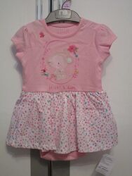 Милейшее платье-бодик Mothercare, размер 6-9 мес.