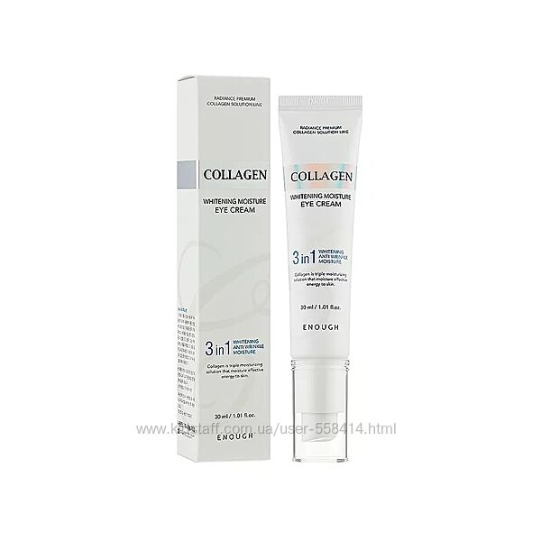 Крем під очі Enough Collagen 3 in 1 Whitening Moisture Eye Cream 30 мл