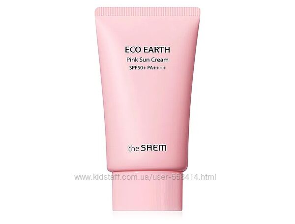 Сонцезахисний крем з каламіном The Saem Sun Eco Earth Pink Sun Cream SPF50 