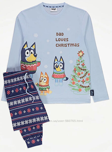 Піжама George Англія XS для чоловіка чи підлітка у новорічній тематиці