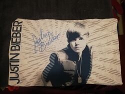 Велика наволочка Jastin Bieber бавовна. Автограф