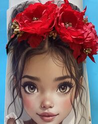 Обруч для дівчинки з квітами