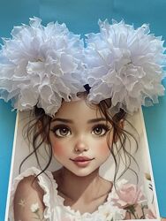 Білі банти  шифонові 