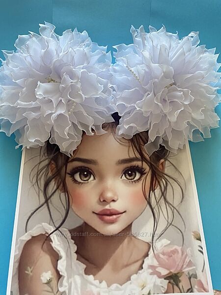 Білі банти  шифонові 