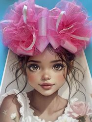 Рожеві банти на резинках 