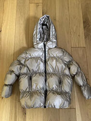 Пуховик оверсайз Куртка металік Matalan 7 - 8 122 - 128 термокуртка