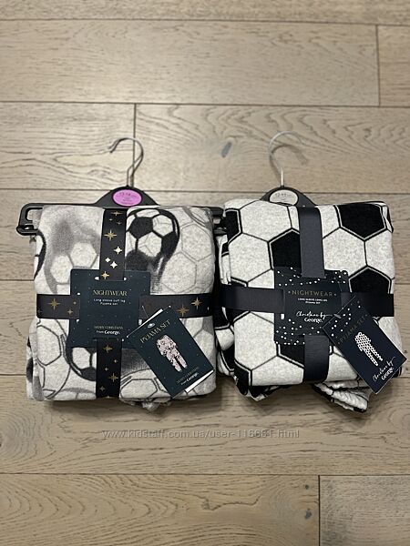 Подарункова флісова піжама George 9/10 11/12 12/13 13/14 футбол пижама