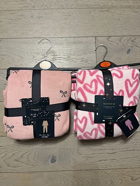 Подарункова флісова піжама George 7/8 9/10 11/12 12/13 13/14 пижама