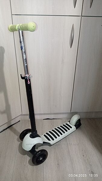 Триколісний самокат беговел Scooter 5 в 1 зелений 