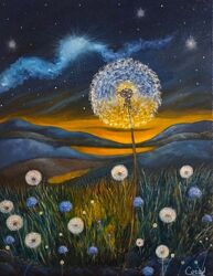 Картина олією Космічна кульбабка