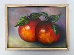 Картина олією Червоні яблука