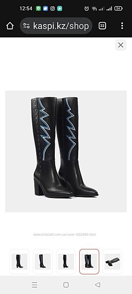 Чорні шкіряні чоботи Hotik 38раз.