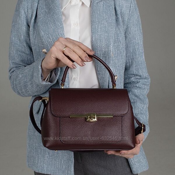 Сумка жіноча шкіряна Virginia Conti з ручкою та на замочку