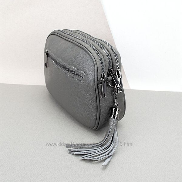 Сумка жіноча шкіряна кросободі на 3 відділення Virginia Conti 