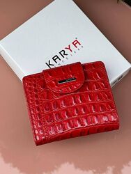 Гаманці компактні шкіряні Karya нові кольори
