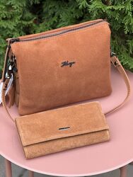 Сумка жіноча Karya натуральна шкіра на три відділення