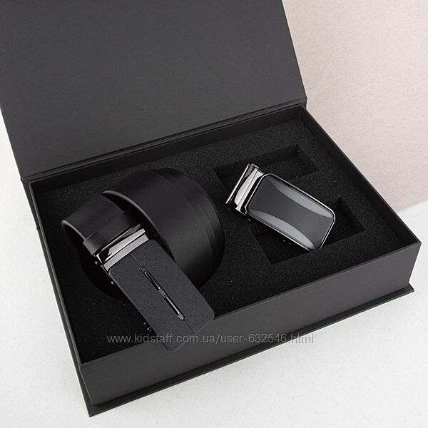 Подарунковий чоловічий набір ремінь з 2 пряжками