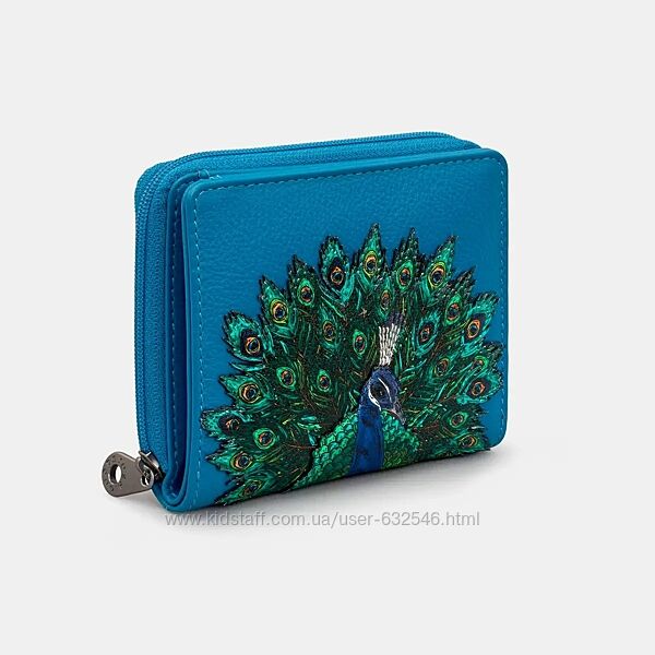 Жіночий шкіряний гаманець Yoshi Peacock Plume 