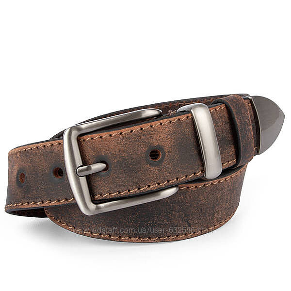 Ремінь чоловічий шкіряний JK під джинси 