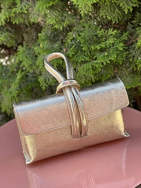 Сумочки клатч шкіряні з довгим ремінцем Італія