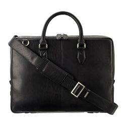Тонка шкіряна сумка для ноутбука з RFID-захистом Visconti Slim Laptop Case 