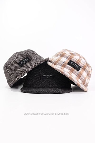 Бейсолка велосипедка тепла в клітинку унісекс