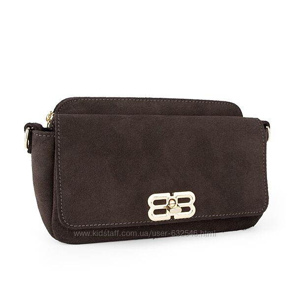 Сумка жіноча маленька замшева на два відділення Virginia Conti 