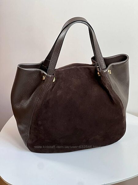 Сумка жіноча натуральна шкіра замша мяка, довгий ремінець