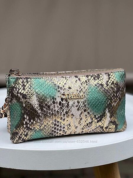 Жіночий клатч-гаманець Velilinі натуральна шкіра