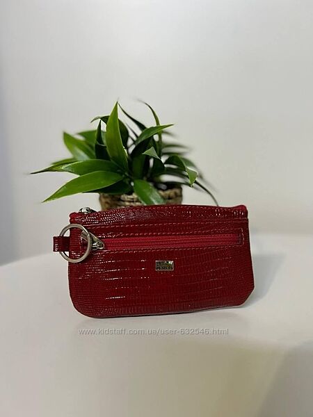 Ключниці шкіряні жіночі на два кільця на блискавці