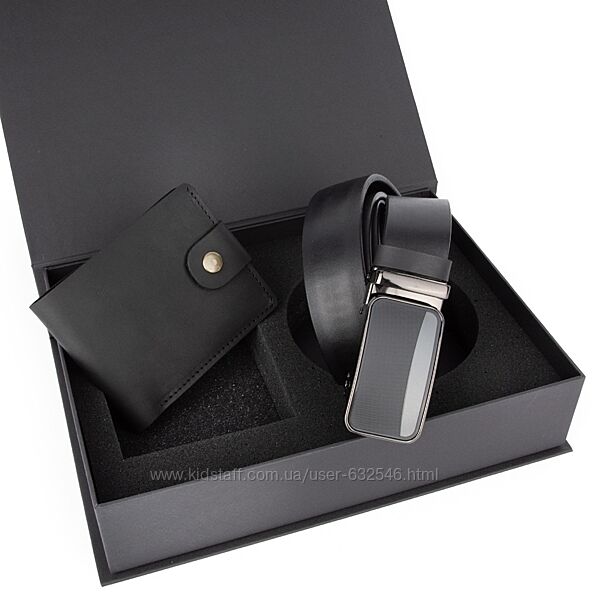 Подарунковий чоловічий набір Handycover портмоне та ремінь 
