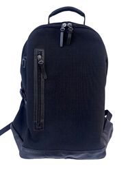 Стильний повсякденний рюкзак Combi Black кордура та натуральна шкіра