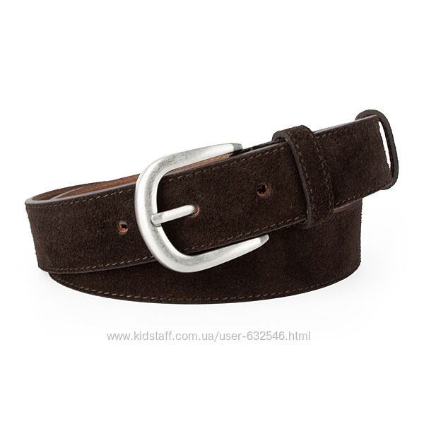 Ремінь жіночий замшевий PS зі сріблястою пряжкою