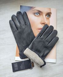 Шкіряні чоловічі рукавички з оленячої шкіри, підкладка вовняна в&acuteязка 