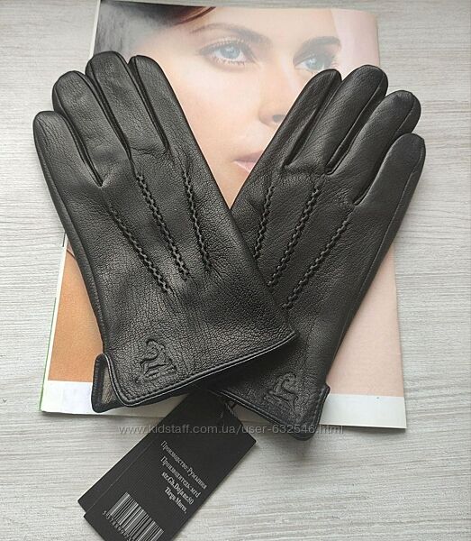 Чоловічі шкіряні рукавички з оленячої шкіри, Румунія підкладка вовна