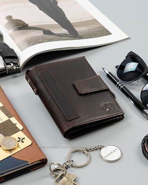 Гаманець чоловічий Rovicky вертикальний шкіряний