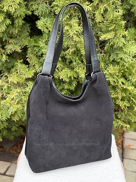 Замшеві жіночі сумки на три відділення