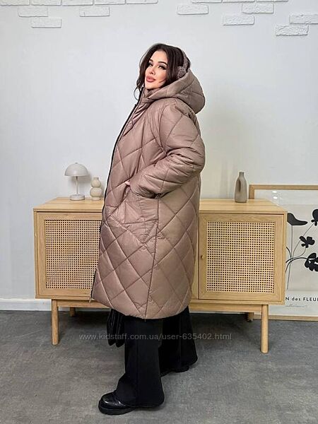 Зимняя куртка удлиненная Размер50-52, 54-56, 58-60, 62-64, 66-68