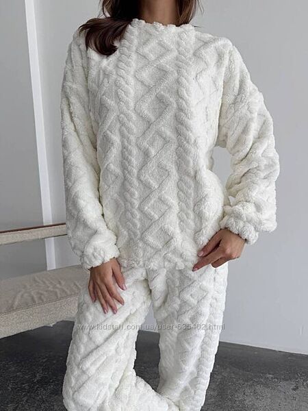 Домашний комплект пижама двусторонняя махра Размер42-44, 46-48, 50-52 