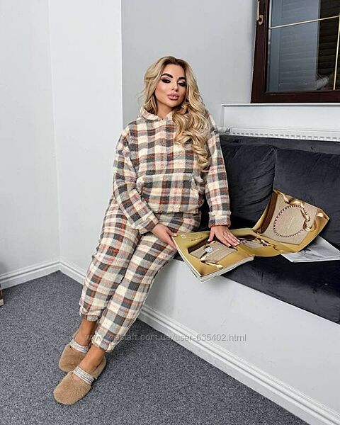 Теплая Пижама махра Размер50-52, 54-56, 58-60