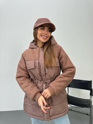 Куртка плащевка, мех барашек размер 42-44 44-46 46-48