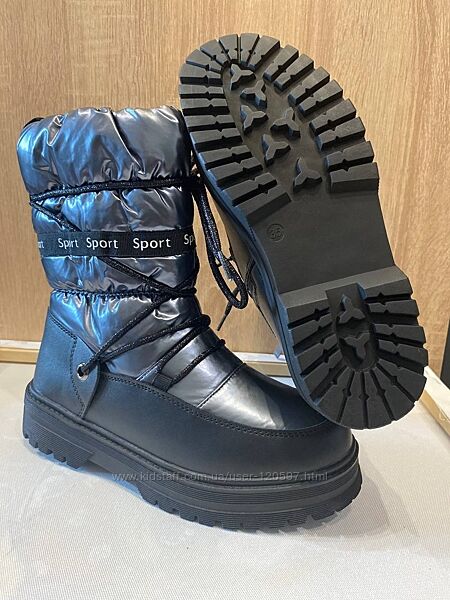 Чоботи дутики зимові підліткові розміри