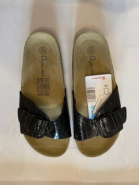 Шльопнанці шкіряні від Oyanda розмір 37