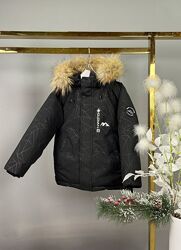 Куртка хлопчику, зима кольори, Утеплювач холофайбер, натуральне хутро